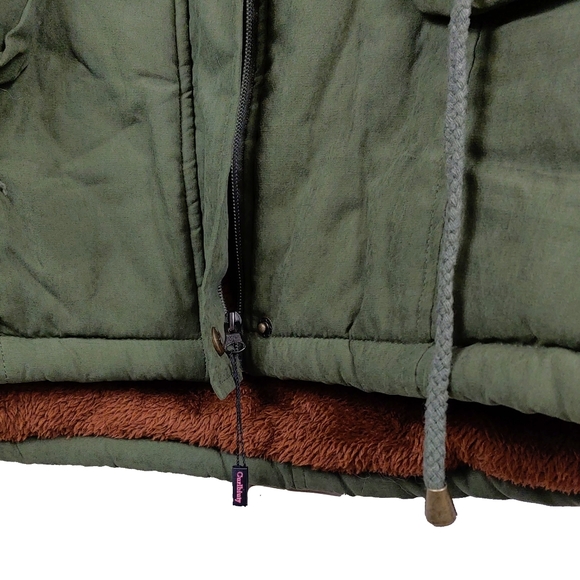 Curlbiuty Womens Dark Olive Winter Faux Fur Lining  Parka NWT Sz S - Picture 11 of 12
